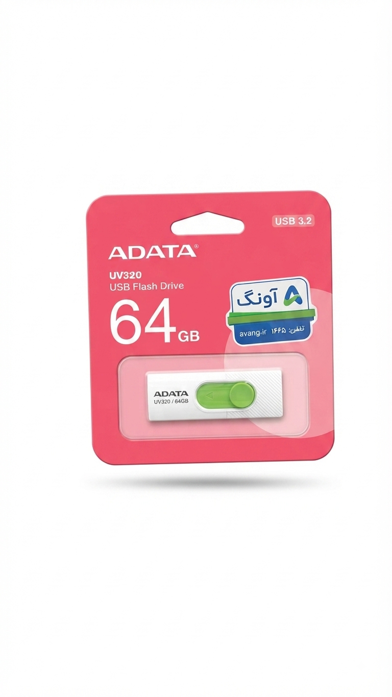فلش‌مموری کشویی ای دیتا مدل UV320 ظرفیت 64 گیگابایت با رابط USB 3.2 Gen1