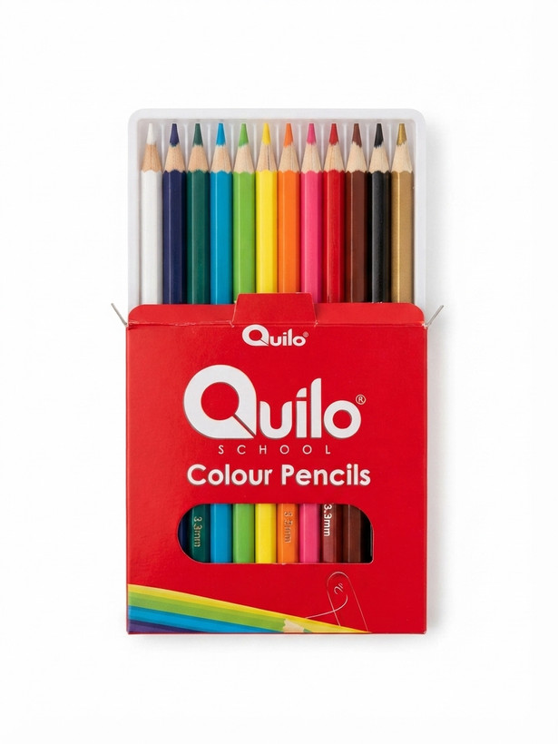 مداد رنگی ۱۲ رنگ کویلو (Quilo School Colour Pencils)