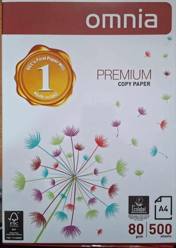 کاغذ کپی وارداتی A4 اومنیا (Omnia Premium Copy Paper)