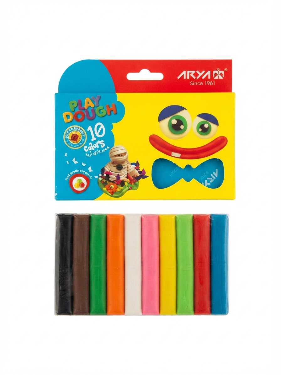 خمیر بازی ۱۰ رنگ آریا (Play Dough)