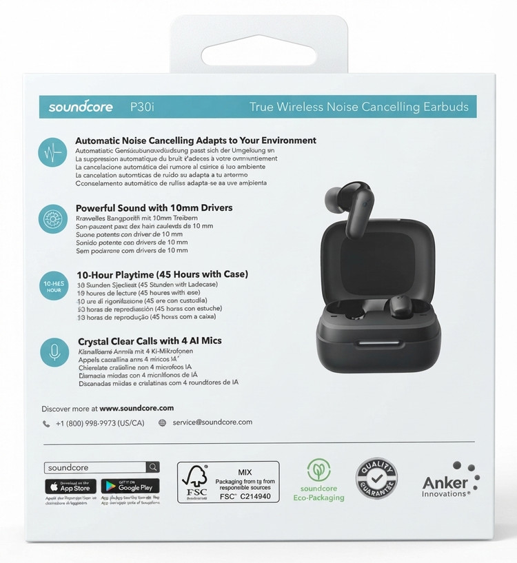 هندزفری بلوتوثی انکر مدل Soundcore P30i.A3959 Z11 مقاوم در برابر آب و گردوغبار