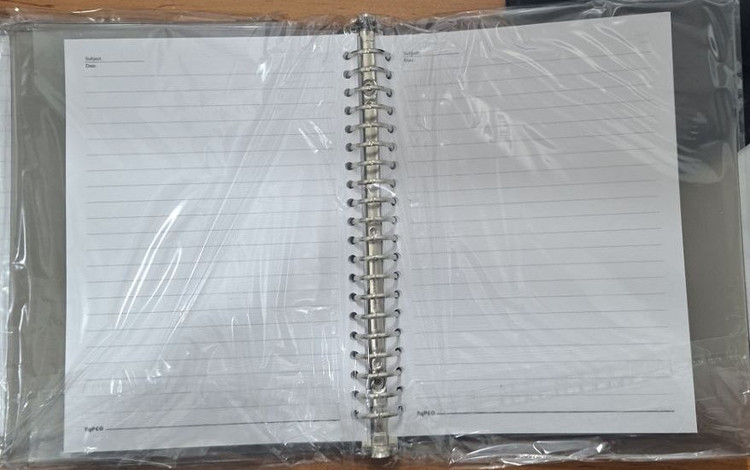 کلاسور پاپکو۶۲۶ 100 برگ قفل فلزی سایز A5
